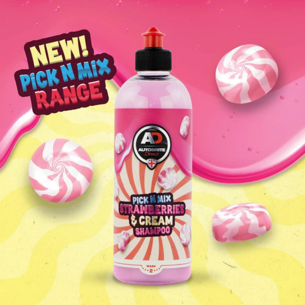 STRAWBERRIES AND CREAM SHAMPOO 500ML - ΣΑΜΠΟΥΑΝ ΑΥΤΟΚΙΝΗΤΟΥ ΜΕ ΑΡΩΜΑ ΚΡΕΜΑ ΚΑΙ ΦΡΑΟΥΛΑ